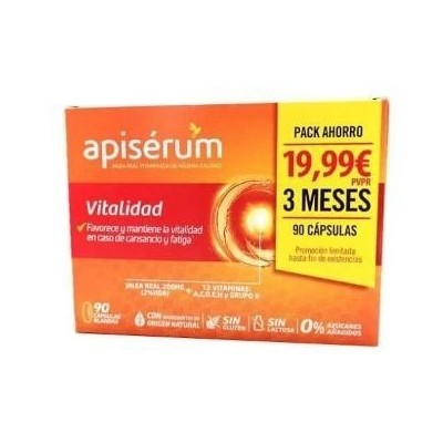 Apisérum Vitalidad Pack 90 cap